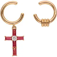 NAEMI Oorbellen goud / pink / transparant