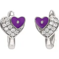 NAEMI Oorbellen lila / zilver / transparant