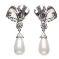 NAEMI Oorbellen zilver / wit