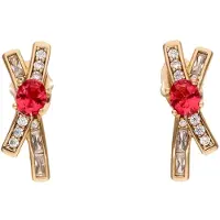 Gaya Oorbellen rose-goud / rood