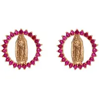 Gaya Oorbellen rose-goud / rood