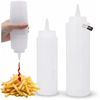 Cadro 2x Squeeze Flessen voor Sauzen - Ketchup, Mayo, Dressing (250/400ml)