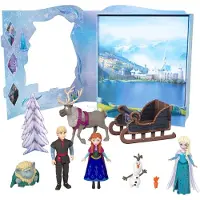 Disney Mattel Frozen Stories-set met 6 essentiële personages, minipoppetjes, figuren en accessoires, kinderspeelgoed, vanaf 3 jaar
