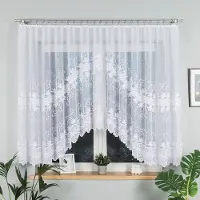 Markizeta JOWITA - Jacquard Gordijn - 400x150 cm - Korrelrand - Wit