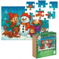 Milliwood Vrolijke Sneeuwpop Puzzel - 30 Stukjes