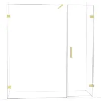 Maxaro Diamond Douchedeur | 185 cm Lichtgoud Helder glas Draaideur