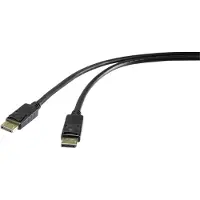 Renkforce RF-5234036 DisplayPort-kabel DisplayPort Aansluitkabel DisplayPort-stekker, DisplayPort-stekker 5.00 m Zwart Vergulde steekcontacten