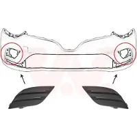 VAN WEZEL 4420597 Ventilatiegrille, bumper