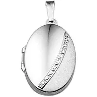 The Jewelry Collection Zilver Gerhodineerde Medaillon poli/mat 1329963