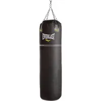 Everlast Super Leather Heavy 57kg Filled Punching Bag Zwart 122 x 46 cm