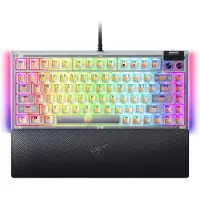Razer Blackwidow V4 75% Hot-swappable Mechanical Gaming Keyboard - Phantom White Edition Us Qwerty Layout Bedraad Gamingtoetsenbord Wit