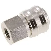 Tameson Vernikkeld Messing DN 7.2 (Euro) Luchtkoppeling Snelkoppeling G 1/4 inch Binnendraad FKM
