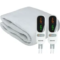 Auronic Elektrische Onderdeken XL - 190x160cm - 2 Persoons - Verwarmingsdeken - 2 Warmtezones - Wit