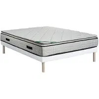 Vente-unique Set 140 x 190 cm gewatteerde bedbodem + matras van schuim en tijk van bamboe - ADANA van NATUREA