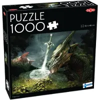 Tactic Dragon’s Nest – Puzzel – 1000 stukjes – Epische Fantasy met Draken – Mystiek Zwaard in het Woud – Hoogwaardige Scandinavische Kwaliteit