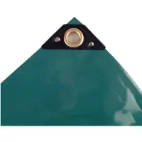 Boni-Shop® Afdekzeil - 5 x 7m - Groen - 650g/m² (35m²) - Hoogwaardig canvas PVC-coating - Tegen scheuren - water - UV - Temperatuurbestendig - Metalen ogen