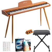 Finesse Digitale Piano - 88 Gewogen Toetsen - met Pedalen & Kruk - Keyboard Piano - Elektrische Piano - Volwassene & Kind