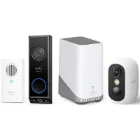 Eufy Security E340 Video Doorbell met chime + HomeBase 3 S380 + eufyCam C35 – Beveiligingsset – Voordeelbundel