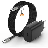 Ntech USB C Adapter 25W oplader met USB C 2M kabel