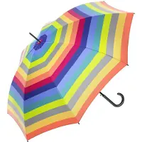 Benetton Lange Regenparaplu Rainbow Multikleur Strepen - Automaat