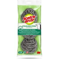 Scotch-Brite Stainless Steel Spons 17,6 x 10,7 x 22,5 cm Zilver 3 Stuks