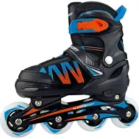 Alert inline skates, maat 39-42, blauw/oranje/zwart