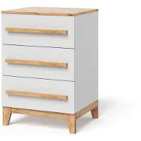 VitaliSpa Malia Dressoir – 60 x 88 cm met 3 laden Wit/Kunstnijverheid