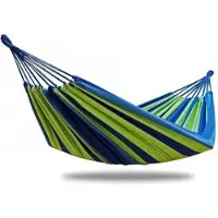 Potenza Hangmat - 1 persoons - EXTRA STEVIG - UV bestendig - Incl opbergtas - 280x 120 cm - Blauw - Singa