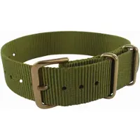 CO88 Collection CO88 Horlogeband 8CS-20008 Nato Horlogeband - Ø18 mm - Groen / Goudkleurig