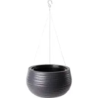 Form-Plastic - Hangpot - Hangende Bloempot Plantenpot met inzet - diameter 32cm - Antraciet