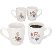 MamboCat 4-delige set BAKERY koffiekopjes 1x Ontbijt & 1x Maak het zoet - 11215