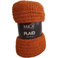 Mica Decorations Mica Charlene Fleece Plaid 180x130 cm – Zacht Woondeken – Terra