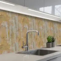KitchenYeah Keuken achterwand 250x60 cm - Spatscherm zelfklevend Wit - Beige - Muur - Muurbeschermer - Spatwand fornuis
