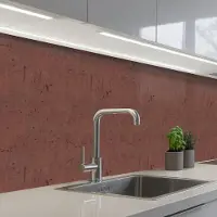 KitchenYeah Keuken achterwand 400x80 cm - Spatscherm zelfklevend Roest - Rood - Muur - Muurbeschermer - Spatwand fornuis