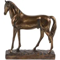 Baroque - Decoratief beeld of figuur - Paardenbeeld 28 cm - Goud - Resin - 28x24x8.5 - Polyresin
