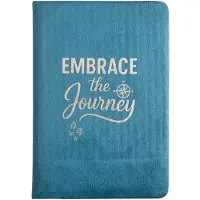 Ancient Wisdom Lichtblauw fluwelen notitieboekje - 80 pagina's - Embrace The Journey - cadeau voor man - cadeau voor vrouw
