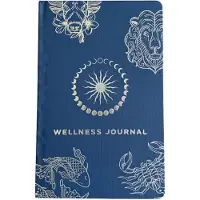 Ancient Wisdom Midnight Blue Wellness Journal - 120 pagina's - Zilveren Zodiac - cadeau voor man - cadeau voor vrouw