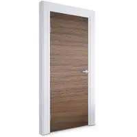 Wallfluent Deursticker - Houten textuur Deurposter - 85 x 205 cm - Bruin Deur Sticker - Moderne Deur Sticker - Imitatietextuur Deurfolie - Deursticker voor de Keuken - Deurbehang