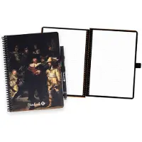 Bambook Dutch Masters uitwisbaar notitieboek - Rembrandt - De Nachtwacht - A5 - Dotted pagina's - Duurzaam, herbruikbaar whiteboard schrift - Met 1 gratis stift