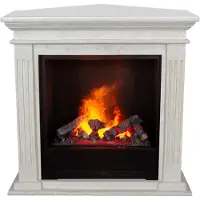 Xaralyn Stoomhaard - Cadiz-Corner EC6 - wit natuursteen - met afstandsbediening - Opti-Myst elektrische haard - inclusief inbouwhaard - decoratieve haard - hoekhaard
