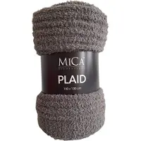 Mica Decorations Mica Charlene Fleece Plaid 180x130 cm – Zacht Woondeken – Antraciet