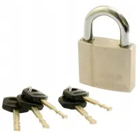 Gerda HSS 631Z Hangslot Nikkel Satijn - Klasse 4 Beveiliging, 5 Sleutels