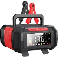 Eafc 15A - Nieuwste Auto Acculader Kleurenscherm - Handheld Verborgen Draad - 12V/24V Lader - Loodzuur - LifePO4 Universele Lader