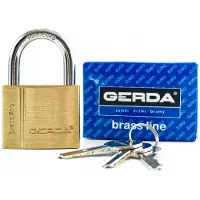 Gerda KMZ S30 Messing Hangslot - 30mm, 3 Sleutels, Weerbestendig