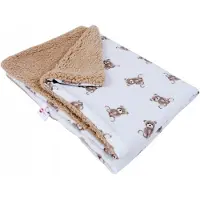 BabyLux Muslin & Teddy Fleece Deken 100x75 cm - Dubbelzijdig