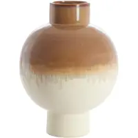 Light & Living vaas ZELATA in keramiek crème+taupe – Ø34x46 cm