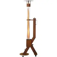Green Flame **WEEK AANBIEDING** Rocket Heater Corten Staal **ONDERSCHEIDEND IN KWALITEIT** - Outdoor Pellet Patio - Terrasheater