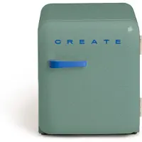 Create - Koelkast in retrostijl - Sage - Handvat Kobaltblauw - FRIDGE RETRO 48L