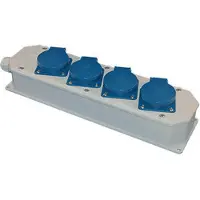 Hateha 4-Weg IP44 Voedingsverdeler 16A 230V - 12.212.000
