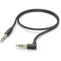Hama Aux-kabel - 3,5mm jack - 3,5mm jack kabel - Aux aansluiting - Haakse stekker - Compatibel met standaard 3,5mm audio-aansluitingen - Vergulde stekker - 0,5 meter - Zwart